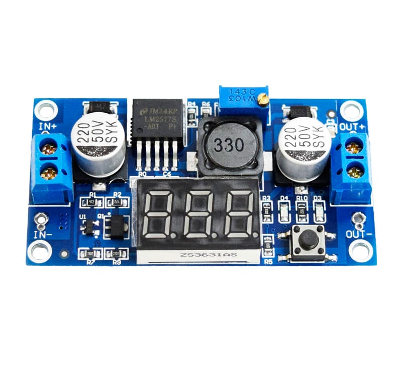 DC-DC Boost Converter with 7 Segment Display LM2577
