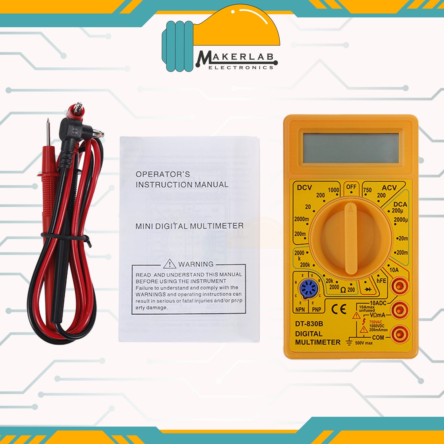 DT-830B / DT-830D Digital Multimeter LCD AC/DC 750/1000v Mini Portable Multimeter for OHM Voltmeter