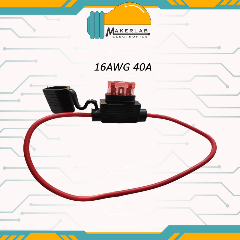 Waterproof fuse holder 16AWG 10A - 15A - 5A - 20A - 30A - 40A - 25A - 35A - 3A - 2A