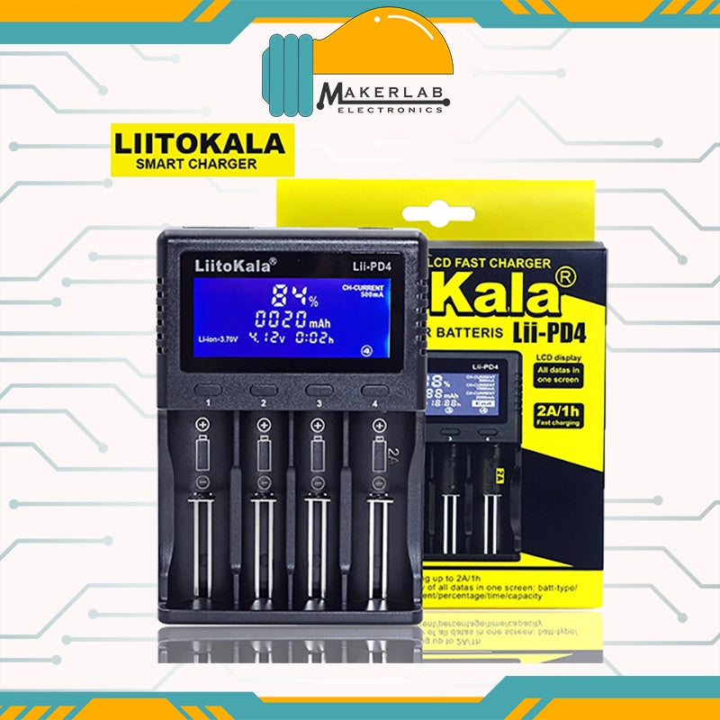 LiitoKala Lii-PD2/Lii-PD4 Battery Charger 26650 21700 18650 18350 14500 AA AAA