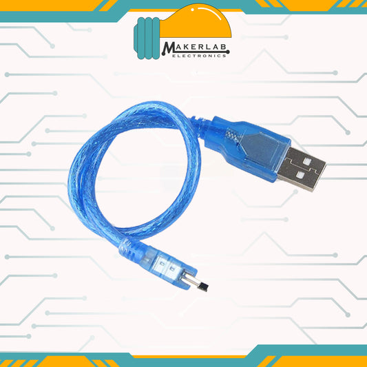 USB Type A to Type B Cable FOR Arduino Uno, and Mega Microcontroller | Type A to Mini FOR Arduino Nano