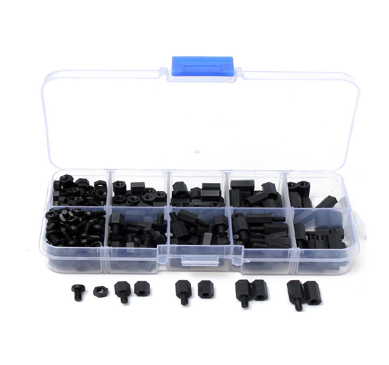 180pcs M3 Nylon Standoff Kit M-F Hex Spacers Screw Nut Assortment Kit