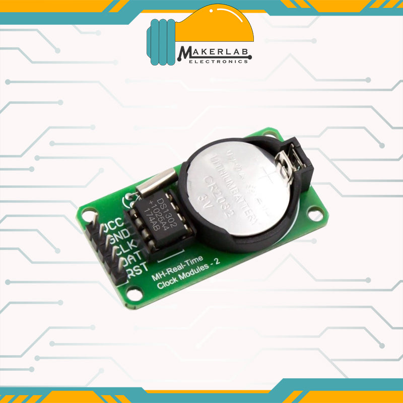 RTC DS1302 Real Time Clock Module – Makerlab Electronics