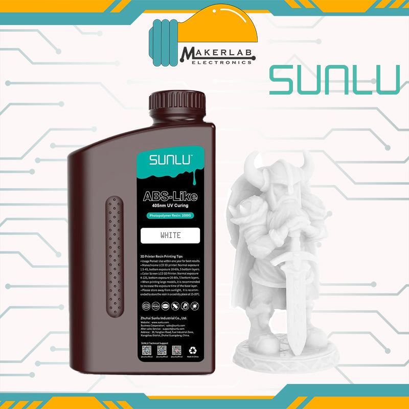SUNLU 1KG ABS-Like Fast Curing 3D Printer Resin 395-405nm UV Light Curing Photopolymer Resin