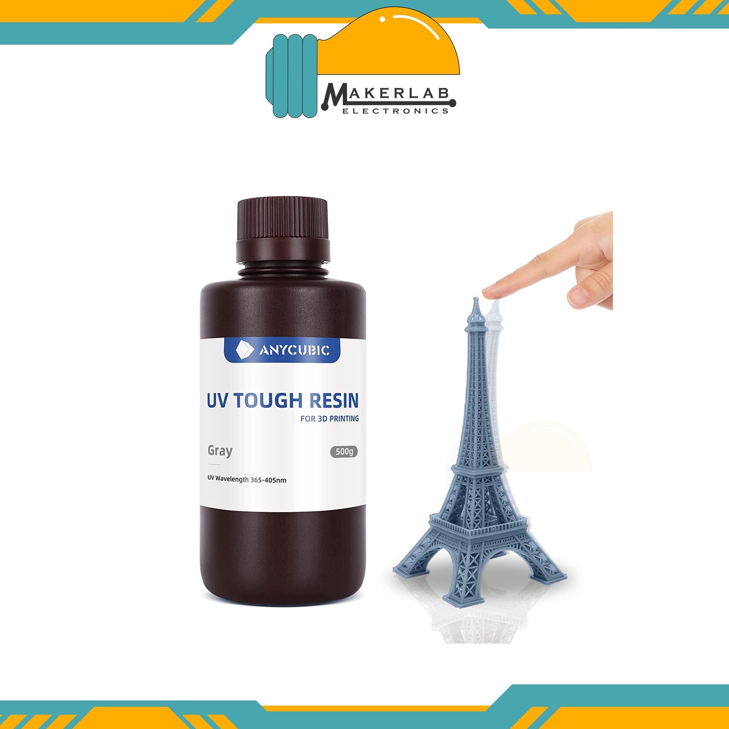 Anycubic Tough Resin 3D Printer Resin with High Precision and High Toughness 365-405nm Fast Curing 3D Resin for 3D Printer