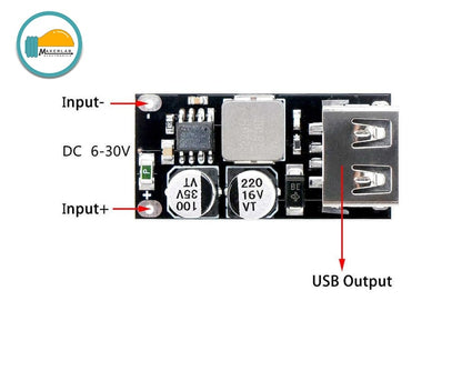 USB 6-32V to QC 3.0 3-12V DC-DC Buck Step Down Module